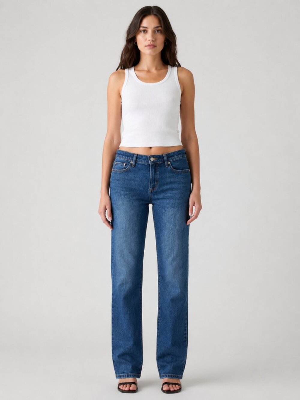 Member’s Mark Women’s Straight Leg Stretch Jeans Medium Wash Size 4